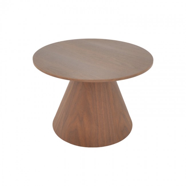 Τραπέζι σαλονιού Donda pakoworld mdf σε καρυδί απόχρωση Φ60x40εκ