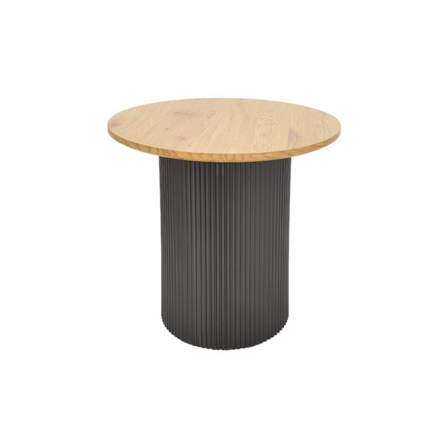 Tραπέζια σαλονιού Dovel pakoworld mdf σετ 2τεμ. sonoma-μαύρο