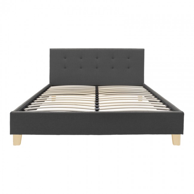 Κρεβάτι Mago pakoworld ύφασμα σε ανθρακί απόχρωση με ξύλινο πόδι 160x200εκ Κρεβάτι Mago pakoworld ύφασμα σε ανθρακί απόχρωση με ξύλινο πόδι 160x200εκ
