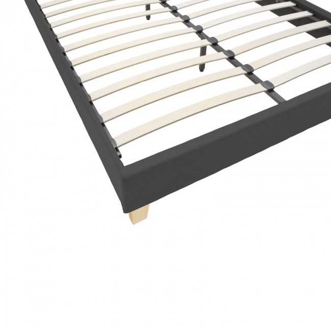 Κρεβάτι Mago pakoworld ύφασμα σε ανθρακί απόχρωση με ξύλινο πόδι 160x200εκ Κρεβάτι Mago pakoworld ύφασμα σε ανθρακί απόχρωση με ξύλινο πόδι 160x200εκ