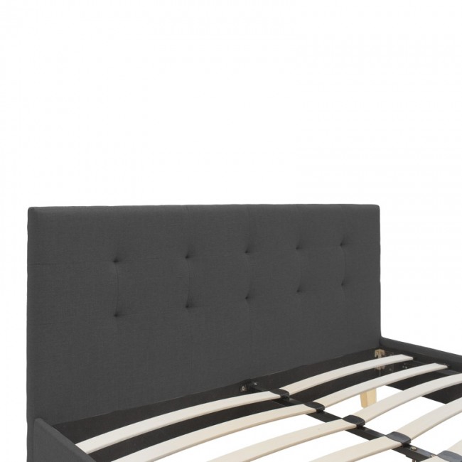 Κρεβάτι Mago pakoworld ύφασμα σε ανθρακί απόχρωση με ξύλινο πόδι 160x200εκ Κρεβάτι Mago pakoworld ύφασμα σε ανθρακί απόχρωση με ξύλινο πόδι 160x200εκ