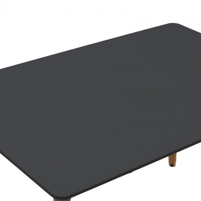 Τραπεζαρία Natali-Parker pakoworld σετ 5τεμ mdf σε μαύρη-φυσική απόχρωση 120x80x76cm