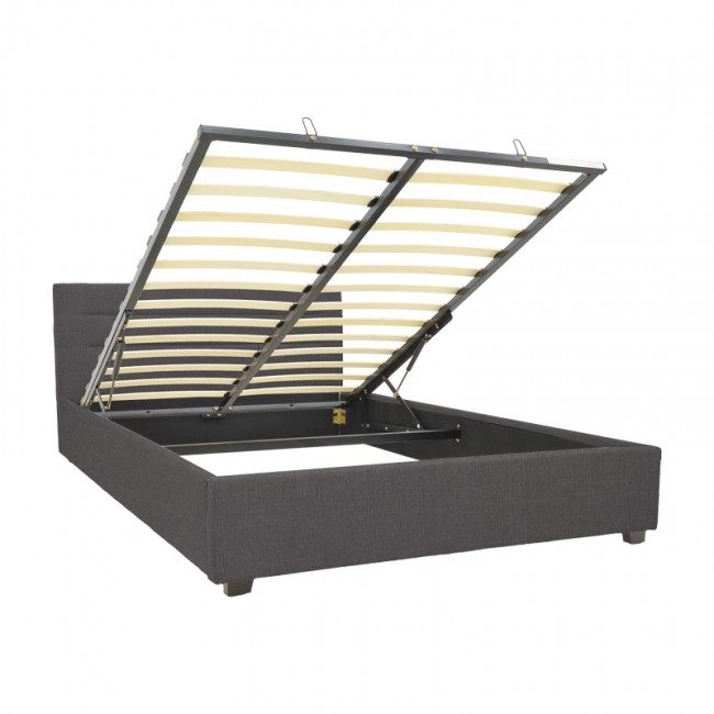 Κρεβάτι Molito pakoworld ύφασμα σε ανθρακί απόχρωση με αποθηκευτικό χώρο160x200εκ Κρεβάτι Molito pakoworld ύφασμα σε ανθρακί απόχρωση με αποθηκευτικό χώρο160x200εκ