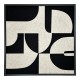 Πίνακας με πλαίσιο Jeire Inart μαύρο-λευκό 62x2.5x62εκ