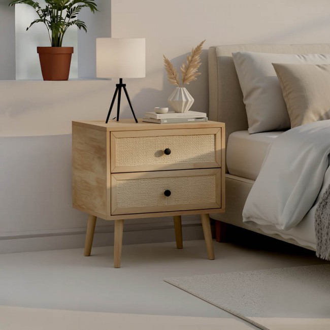 Κομοδίνο Oslo pakoworld sonoma 50x39x55εκ Κομοδίνο Oslo pakoworld sonoma 50x39x55εκ