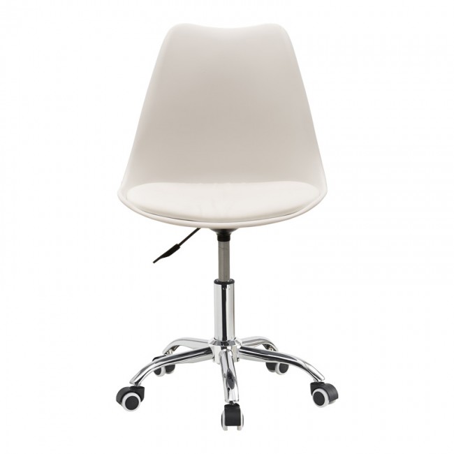 Καρέκλα γραφείου εργασίας Gaston II pakoworld PP-PU λευκό