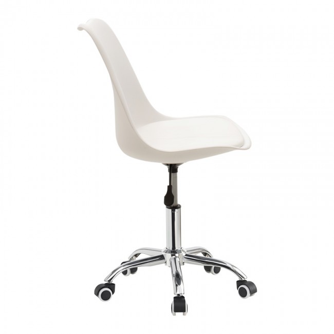 Καρέκλα γραφείου εργασίας Gaston II pakoworld PP-PU λευκό