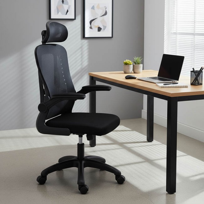 Καρέκλα γραφείου διευθυντή Delilah pakoworld mesh μαύρο Καρέκλα γραφείου διευθυντή Delilah pakoworld mesh μαύρο