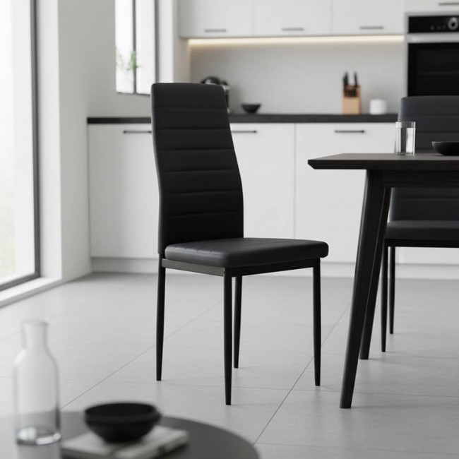 Καρέκλα Parker pakoworld PU ανθρακί-μαύρο πόδι 42x48x98εκ Καρέκλα Parker pakoworld PU ανθρακί-μαύρο πόδι 42x48x98εκ