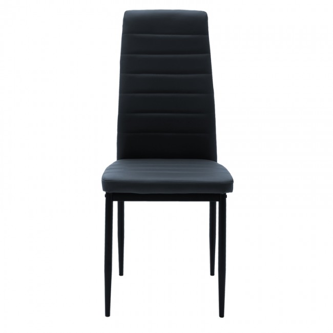 Καρέκλα Parker pakoworld PU ανθρακί-μαύρο πόδι 42x48x98εκ Καρέκλα Parker pakoworld PU ανθρακί-μαύρο πόδι 42x48x98εκ