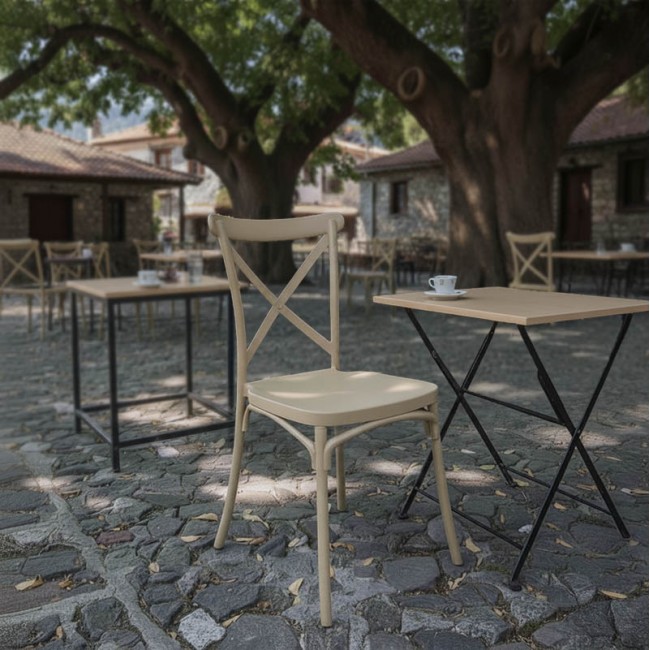 Καρέκλα Crossie pakoworld στοιβαζόμενη pp σε απόχρωση cappucino 38x46.5x82εκ Καρέκλα Crossie pakoworld στοιβαζόμενη pp σε απόχρωση cappucino 38x46.5x82εκ