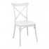 Καρέκλα Crossie pakoworld στοιβαζόμενη pp σε λευκή απόχρωση 38x46.5x82εκ