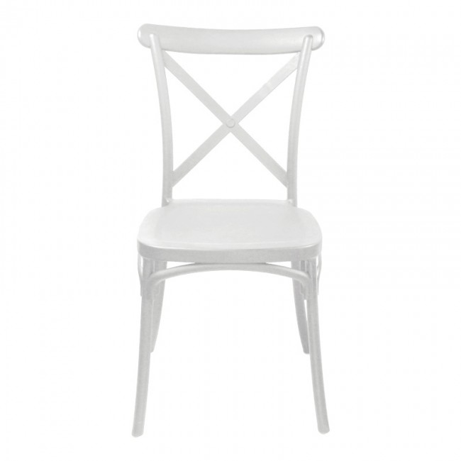 Καρέκλα Crossie pakoworld στοιβαζόμενη pp σε λευκή απόχρωση 38x46.5x82εκ Καρέκλα Crossie pakoworld στοιβαζόμενη pp σε λευκή απόχρωση 38x46.5x82εκ