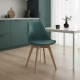 Καρέκλα Gaston pakoworld PP-PU μπλε απόχρωση- φυσικό πόδι 58x47x85εκ Καρέκλα Gaston pakoworld PP-PU μπλε απόχρωση- φυσικό πόδι 58x47x85εκ