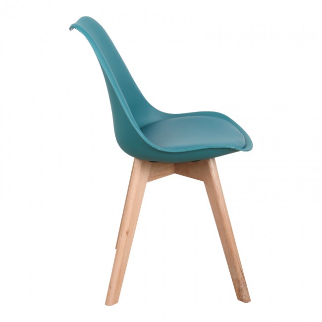 Καρέκλα Gaston pakoworld PP-PU μπλε απόχρωση- φυσικό πόδι 58x47x85εκ Καρέκλα Gaston pakoworld PP-PU μπλε απόχρωση- φυσικό πόδι 58x47x85εκ