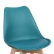Καρέκλα Gaston pakoworld PP-PU μπλε απόχρωση- φυσικό πόδι 58x47x85εκ Καρέκλα Gaston pakoworld PP-PU μπλε απόχρωση- φυσικό πόδι 58x47x85εκ