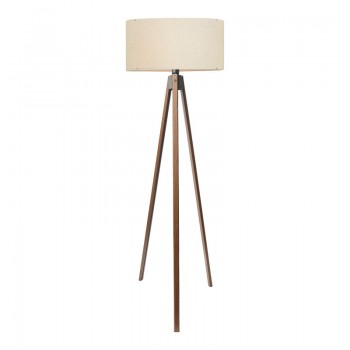 Φωτιστικό δαπέδου PWL-1059 pakoworld Ε27 σε κρέμα-καρυδί απόχρωση Φ38x140εκ