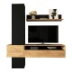 Σύνθετο σαλονιού Wendy pakoworld σε oak-μαύρη απόχρωση 195.1x37.3x219.1εκ Σύνθετο σαλονιού Wendy pakoworld σε oak-μαύρη απόχρωση 195.1x37.3x219.1εκ