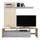 Σύνθετο σαλονιού Neo pakoworld σε oak-γκρι απόχρωση 190x40x200εκ Σύνθετο σαλονιού Neo pakoworld σε oak-γκρι απόχρωση 190x40x200εκ