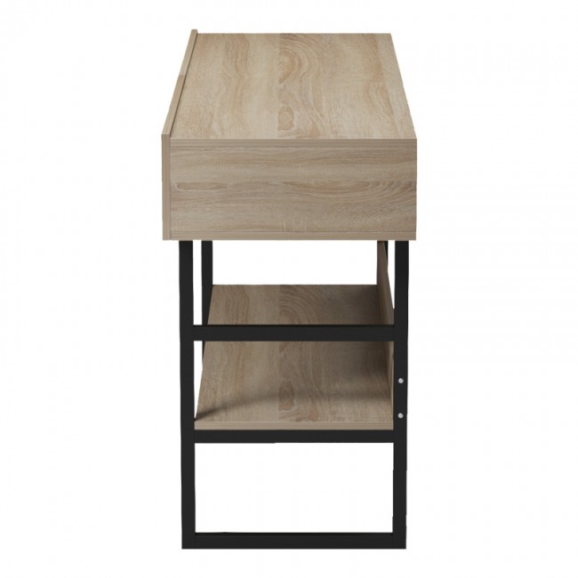 Κονσόλα Vien pakoworld σε sonoma-μαύρη απόχρωση 139x43x75.5εκ Κονσόλα Vien pakoworld σε sonoma-μαύρη απόχρωση 139x43x75.5εκ