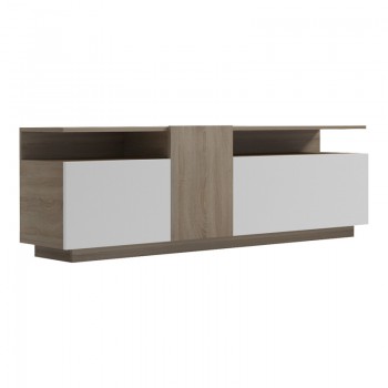 Μπουφές Vendora pakoworld σε sonoma-λευκή απόχρωση 150x29.5x46.3εκ