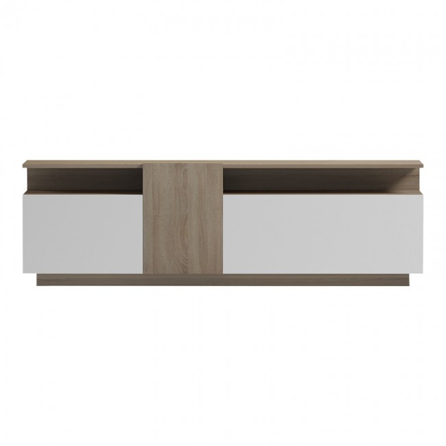 Μπουφές Vendora pakoworld σε sonoma-λευκή απόχρωση 150x29.5x46.3εκ Μπουφές Vendora pakoworld σε sonoma-λευκή απόχρωση 150x29.5x46.3εκ