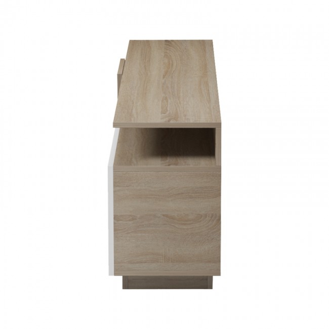 Μπουφές Vendora pakoworld σε sonoma-λευκή απόχρωση 150x29.5x46.3εκ Μπουφές Vendora pakoworld σε sonoma-λευκή απόχρωση 150x29.5x46.3εκ