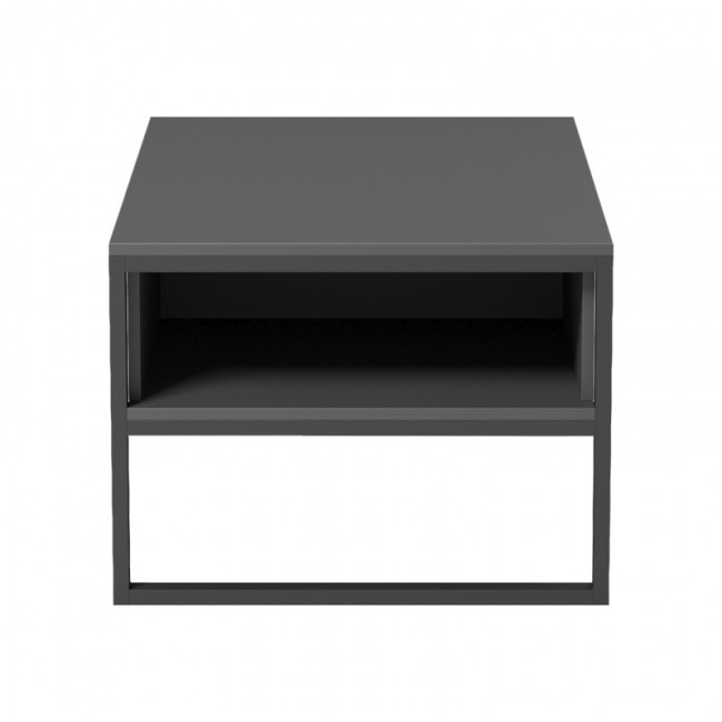 Τραπέζι σαλονιού Bendon pakoworld σε ανθρακί-μαύρη απόχρωση 100x60x44.5εκ