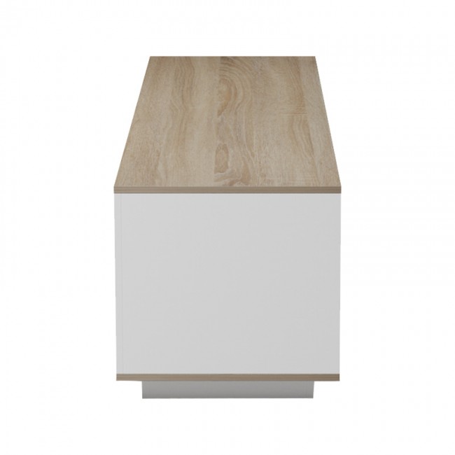 Έπιπλο τηλεόρασης Winey pakoworld σε sonoma-λευκή απόχρωση 180x44.5x44.5εκ Έπιπλο τηλεόρασης Winey pakoworld σε sonoma-λευκή απόχρωση 180x44.5x44.5εκ