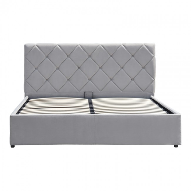 Κρεβάτι Dreamie pakoworld με αποθηκευτικό χώρο βελούδο γκρι 160x200εκ Κρεβάτι Dreamie pakoworld με αποθηκευτικό χώρο βελούδο γκρι 160x200εκ