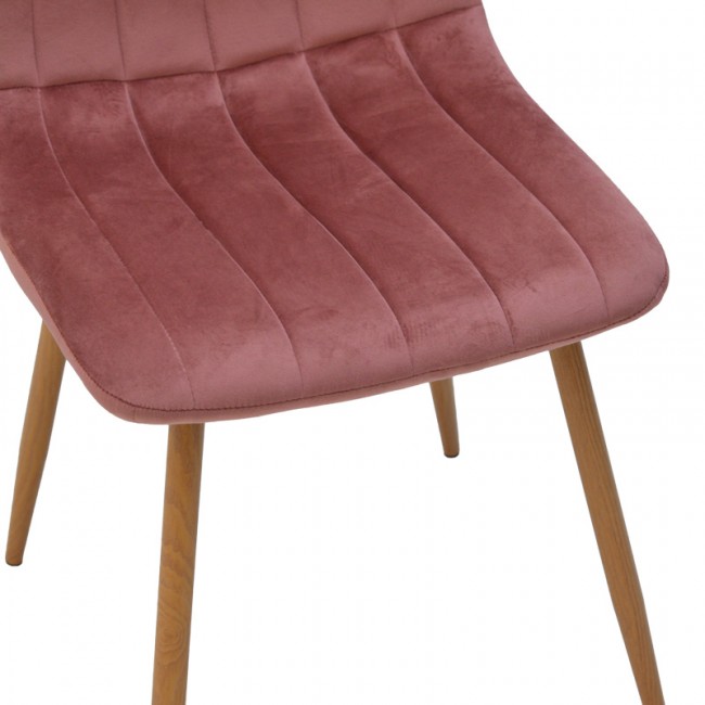 Καρέκλα Noor pakoworld βελούδο σάπιο μήλο - πόδια σε φυσική απόχρωση 44x53x86εκ Καρέκλα Noor pakoworld βελούδο σάπιο μήλο - πόδια σε φυσική απόχρωση 44x53x86εκ