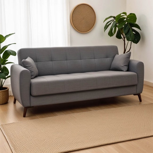 Καναπές-κρεβάτι με αποθηκευτικό χώρο τριθέσιος Lincoln pakoworld ανθρακί ύφασμα 225x75x85εκ Καναπές-κρεβάτι με αποθηκευτικό χώρο τριθέσιος Lincoln pakoworld ανθρακί ύφασμα 225x75x85εκ