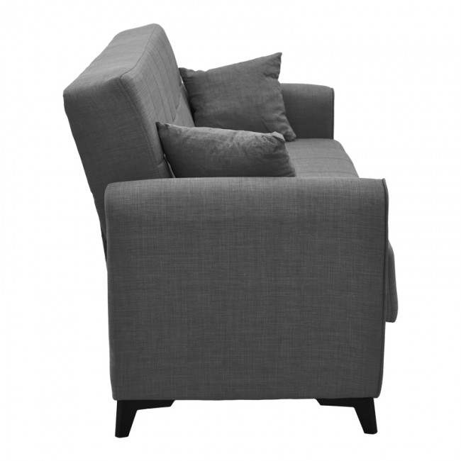 Καναπές-κρεβάτι με αποθηκευτικό χώρο τριθέσιος Lincoln pakoworld ανθρακί ύφασμα 225x75x85εκ Καναπές-κρεβάτι με αποθηκευτικό χώρο τριθέσιος Lincoln pakoworld ανθρακί ύφασμα 225x75x85εκ