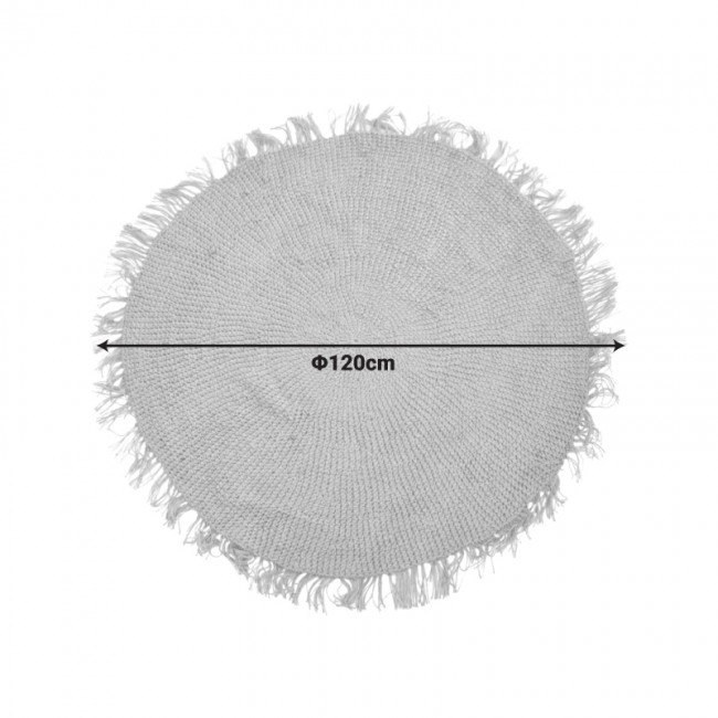 Χαλί Chata Inart γιούτα σε φυσική απόχρωση Φ120x1εκ