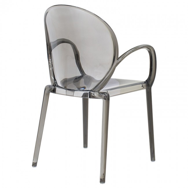 Πολυθρόνα Flair pakoworld PC γκρι διαφανές Πολυθρόνα Flair pakoworld PC γκρι διαφανές