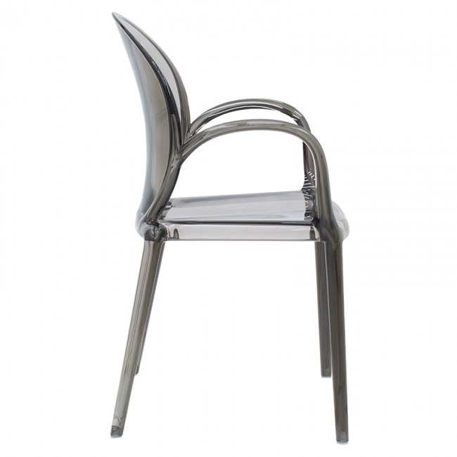 Πολυθρόνα Flair pakoworld PC γκρι διαφανές Πολυθρόνα Flair pakoworld PC γκρι διαφανές