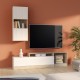 Σύνθετο σαλονιού Halmi pakoworld λευκό-oak μελαμίνης 180x39x190εκ Σύνθετο σαλονιού Halmi pakoworld λευκό-oak μελαμίνης 180x39x190εκ