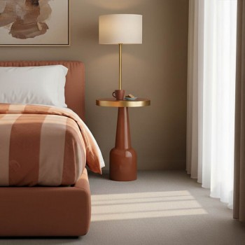 Βοηθητικό τραπέζι Easyful Inart σάπιο μήλο-χρυσό μέταλλο Φ40x65εκ Βοηθητικό τραπέζι Easyful Inart σάπιο μήλο-χρυσό μέταλλο Φ40x65εκ