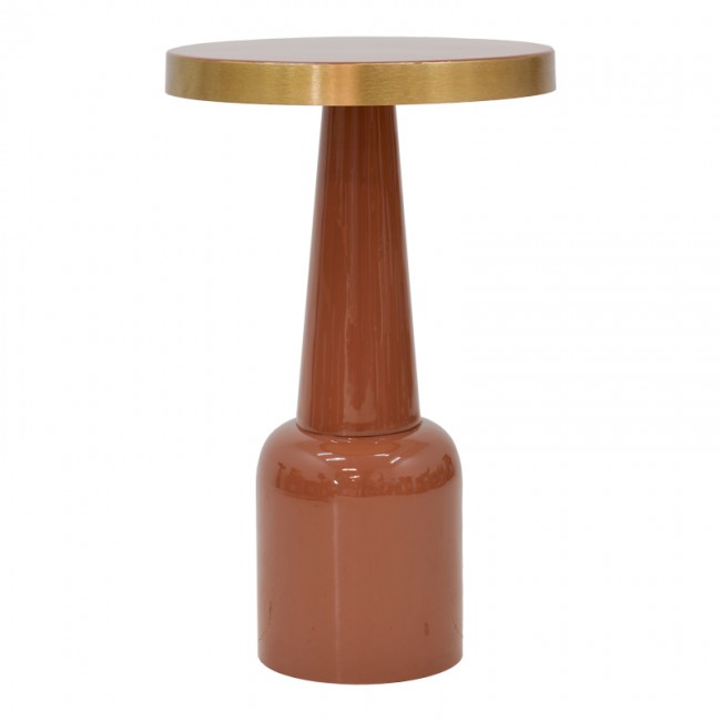 Βοηθητικό τραπέζι Easyful Inart σάπιο μήλο-χρυσό μέταλλο Φ40x65εκ Βοηθητικό τραπέζι Easyful Inart σάπιο μήλο-χρυσό μέταλλο Φ40x65εκ