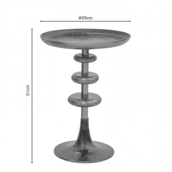 Βοηθητικό τραπέζι Trego Inart χρυσό-μαύρο μέταλλο Φ39x55εκ Βοηθητικό τραπέζι Trego Inart χρυσό-μαύρο μέταλλο Φ39x55εκ