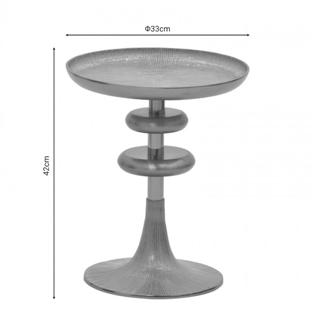 Βοηθητικό τραπέζι Trego I Inart χρυσό-λευκό μέταλλο Φ33x42εκ Βοηθητικό τραπέζι Trego I Inart χρυσό-λευκό μέταλλο Φ33x42εκ