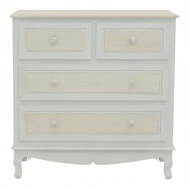 Συρταριέρα Joliene Inart mdf σε λευκή αντικέ-φυσική απόχρωση 80x40x80εκ Συρταριέρα Joliene Inart mdf σε λευκή αντικέ-φυσική απόχρωση 80x40x80εκ