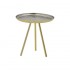 Βοηθητικό τραπέζι Jacksie Inart γκρι-χρυσό μέταλλο Φ41x43.5εκ