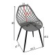 Καρέκλα Suan pakoworld pp σε λευκή απόχρωση και μαύρο μεταλλικό πόδι 56x49x82εκ Καρέκλα Suan pakoworld pp σε λευκή απόχρωση και μαύρο μεταλλικό πόδι 56x49x82εκ