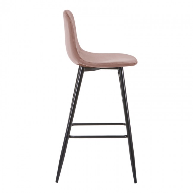 Σκαμπό μπαρ μεσαίου ύψους Bella pakoworld σάπιο μήλο βελούδο-πόδι μαύρο μέταλλο 41x47x93εκ Σκαμπό μπαρ μεσαίου ύψους Bella pakoworld σάπιο μήλο βελούδο-πόδι μαύρο μέταλλο 41x47x93εκ