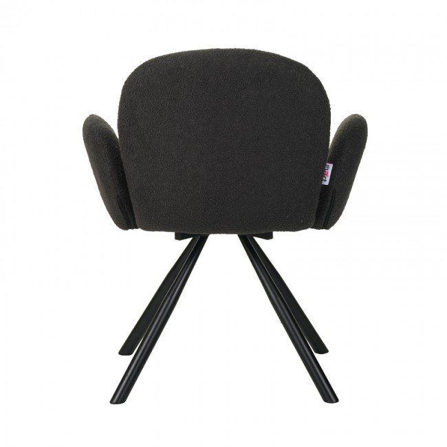 Πολυθρόνα Garzele Inart ανθρακί μπουκλέ ύφασμα-πόδι μαύρο μέταλλο 68x66x82.5εκ Πολυθρόνα Garzele Inart ανθρακί μπουκλέ ύφασμα-πόδι μαύρο μέταλλο 68x66x82.5εκ