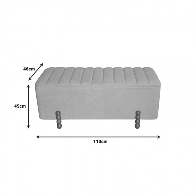 Σκαμπό μπαούλο Daph Inart σετ 2 τεμ βελούδο σε μπεζ και λευκή απόχρωση Σκαμπό μπαούλο Daph Inart σετ 2 τεμ βελούδο σε μπεζ και λευκή απόχρωση