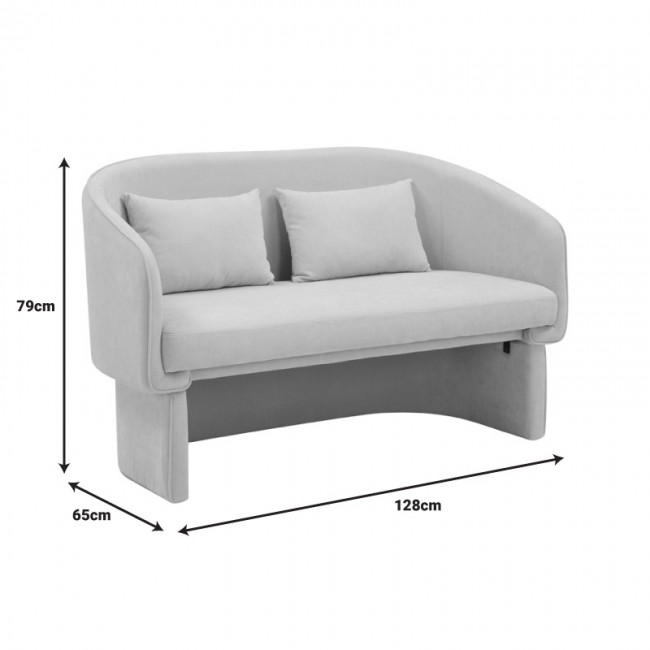 Καναπές διθέσιος Playmob pakoworld ύφασμα σε γκρι απόχρωση 128x65x79εκ Καναπές διθέσιος Playmob pakoworld ύφασμα σε γκρι απόχρωση 128x65x79εκ