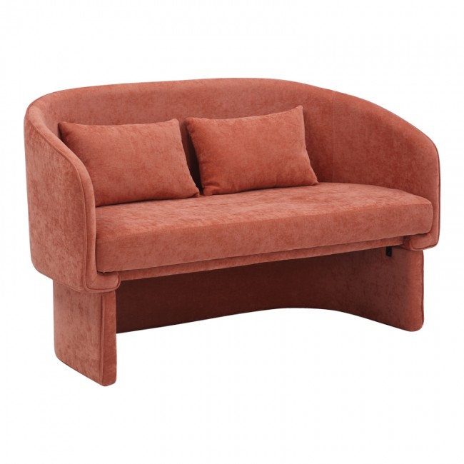 Καναπές διθέσιος Playmob pakoworld ύφασμα σε κεραμιδί απόχρωση 128x65x79εκ Καναπές διθέσιος Playmob pakoworld ύφασμα σε κεραμιδί απόχρωση 128x65x79εκ