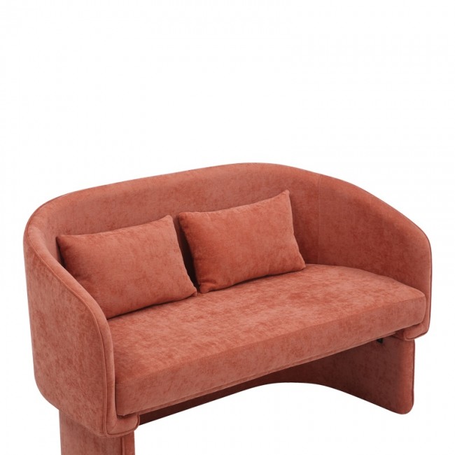 Καναπές διθέσιος Playmob pakoworld ύφασμα σε κεραμιδί απόχρωση 128x65x79εκ Καναπές διθέσιος Playmob pakoworld ύφασμα σε κεραμιδί απόχρωση 128x65x79εκ